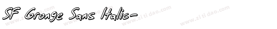 SF Grunge Sans Italic字体转换